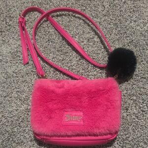 Juicy Couture Vibrant Pink Faux Fur Bag